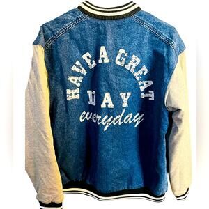H&M Denim Baseball Jacket by Divided